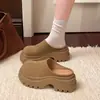 Nuevas Zapatillas Birkenstock Sencillas sin Cierre Estilo Vintage Otoño/Invierno 2026 para Uso en Exteriores, Zapatillas Cerradas para Mujer con Plataforma de Suela Gruesa Estilo Perezoso