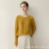 Nuevo suéter de punto grueso acanalado de seda y cachemira, estilo otoño e invierno, suéter de punto liso holgado y moderno, camiseta base de punto