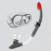 Gafas de Buceo para Adultos Lente de Cristal Templado Gafas de Natación Máscara Impermeable para Snorkel Equipo de Set de Snorkel Semi-Seco