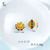 Pulsera de Accesorios Chapada en Oro Piezas para Manualidades Cuentas Espaciadoras Cuentas para Hilo Cuentas Redondas Huecas de Esmalte con Agujeros
