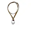 Collar con Borla de Bufanda de Seda de Doble Capa Carat Diseño de Nicho para Mujer Cadena de Clavícula Apilada de Moda Collar Largo Retro Elegante