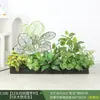 Paisagismo com Plantas Verdes Simulação Floreira Divisória de Piso Arte Floral de Chão Paisagem de Plantas Combinação de Floreira Flor Artificial em Vaso Bonsai Decoração
