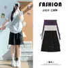 Pantalones Cortos de Trabajo Estilo Americano para Mujer, Nuevos de Verano 2026 de Cintura Alta, Secado Rápido, Pierna Ancha, Pantalones Cortos Deportivos Negros Petite