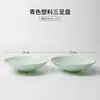 Recipiente para Flores, Plato Redondo, Recipiente Estilo Japonés, Maceta, Jarrón de Cerámica Estilo Chino para Arreglo Floral, Pieza Decorativa, Plato para Flores Ikebana