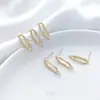 Aretes Asimétricos Ovalados con Conservación de Color de Oro Real de 14K con Aros Colgantes Aretes DIY Joyería para la Oreja Materiales para Accesorios Hechos a Mano