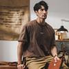 Camiseta Gruesa Estilo Retro Americano para Hombre de Manga Corta Verano 2025 Nueva Marca de Moda Perfil de Chico Duro Top Holgado Tendencia para Hombre