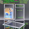 Portatarjetas con Carcasa de Alta Transparencia Funda Acrílica para Tarjetas Marco de Exhibición de Fotos de Celebridades Caja Protectora para Tarjetas Conmemorativas con Lámina de Oro