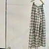 Calça Casual Feminina com Design de Lanterna Textura de Bolha Estilo Japonês, Verão Fina Solta Silhueta Preguiçosa Perna Larga Longa