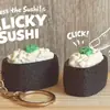 Llavero colgante bestseller transfronterizo impreso en 3D, figura de clicker para dedos de la serie de sushi individual, accesorio para mochila