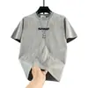 Fábrica Fonte Moda Masculina Manga Curta Respirável Tendência Versátil Alta Qualidade Tie-Dye Bordado Toque Fresco Textura Casual Camiseta