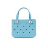 Bolsa de Playa Eva Spot del Fabricante Moda Simple Color Macaron Compras Cesta de Verduras DIY Hombro Agujero Bolsa