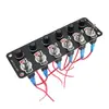 Painel de 3 Interruptores para Modificação de Carro, RV e Barco, Combinação 12-24V com Interruptor de Controle de Alavanca com Fusível de 10A