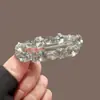 Pasador Blanco Brillante Resistente Estilo Coreano con Cristales Elegante con Pedrería Mismo Estilo que Influencers Pinza Lateral para Flequillo Pasador para Mujeres