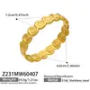 Pulsera Misteriosa de Acero Inoxidable de Lujo Ligero de Alta Gama Estilo Europeo y Americano para Mujer, Pulsera Hueca con Forma de Corazón de Oro de 18 Quilates, Joyería Elegante para Manos al por Mayor