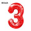 Novo Balão Digital Grande de 40 polegadas Versão Americana 0-9 Imitação de Alumínio Americano Balão para Arranjo de Festa de Aniversário Festa de Balões
