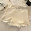 Pantaloncillos tipo boxer de algodón puro antibacteriano de 10A para mujer, sin costuras y cómodos, de cintura media, entrepierna antibacteriana 100% algodón, ropa interior para mujer para todas las estaciones