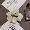 Laços de Cabelo Novos Europeus e Americanos Transfronteiriços Scrunchies de Cetim Estilo Ins Cor Sólida Brilhante Elásticos Altos Faixas de Cabelo Acessórios de Cabelo