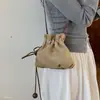 Bolso de mano exquisito de terciopelo coreano 2026, nuevo estilo a la moda, forma de cubo, elegante, bolso cruzado de gamuza para mujer, colección de otoño