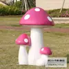 Ornamentos de Cogumelos Grandes para Simulação Escultura de Planta em Fibra de Vidro para Exterior Decorações de Paisagismo de Jardim para Venda de Vilas Verdes