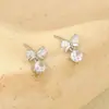 Brincos de Prata S925 com Laço e Franja de Zircônia, Super Brilhantes e Doces, Brincos Elegantes para Mulheres, Acessórios de Luxo de Alta Qualidade Mais Vendidos