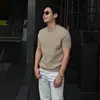 Comercio Exterior Wholesale Verano Nuevo Camiseta para Hombre Versátil Refrescante Transpirable Cuello Redondo Estilo Old Money Manga Corta Camiseta Top para Hombre