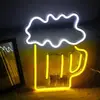 Decoración de pared de neón de Amazon BAR bar tarro de cerveza restaurante Letrero LED cartelera tablero de luz luminosa
