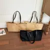 Bolsa tote de lona minimalista para mulheres, novo modelo de verão 2026, bolsa de ombro para o dia a dia, bolsa de mão e bolsa de ombro de grande capacidade