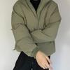 Abrigo acolchado de algodón estilo Hong Kong de invierno para hombre, abrigo grueso y cálido de pan, abrigo deportivo informal de marca de moda, abrigo atractivo de color sólido con cuello alto de algodón