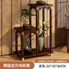 Estante para Flores Chino Sala de Estar de Pie Estante de Almacenamiento Balcón Mesa para Flores de Madera Maciza 2025 Nuevo Estante para Macetas Interior Multicapa