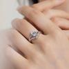 Nuevo Anillo Apilable en Forma de V de Plata de Ley 925 Vineyen 2024 para Mujer con Circonita Oval Incrustada Moda Europea y Americana Diseño Nicho
