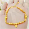 Tienda de Oro Mismo Estilo Pulsera de Cuentas Ábaco Paz y Riqueza Color Oro Imitación Diseño de Nicho Versátil Gama Alta Elegante Regalo para Mujer
