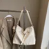 Bolsa Grande de Design de Nicho Tendência Verão 2026 Nova Elegante Feminina Texturizada Cor Sólida Ombro Tote