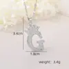 Accesorios de Collar con Letra de Zirconia Incrustada de Cobre Nuevo Transfronterizo Hip-Hop Doble Capa Corona Colgante de 26 Letras Inglesas