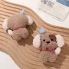 Bufanda Sombrero de Peluche Suave y Lindo Perro Colgante DIY Hecho a Mano Llavero Accesorios de Decoración para Bolsos