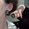 1 Par de Pendientes Clásicos Versátiles de Moda Estilo Europeo y Americano, Nuevos, Sencillos y Elegantes, con Forma de Corazón Completamente Incrustados de Diamantes para Mujer, con un Toque de Alta Gama y Temperamento Elegante