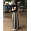 Falda gris estilo coreano para mujer, nuevo modelo verano 2026, de cintura alta, adelgazante, línea A petite, ajustada tipo cola de pez