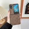 Funda adecuada para Oppo Find N3 Flip Phone, Funda de Cuero con Patrón C, Zflip 30% de descuento, Cubierta Trasera para Pantalla Plegable, Funda Protectora Pocket2