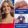 Pendientes del Día de la Independencia de Amazon Joyería Europea y Americana Fiesta Decoración de Fiesta Pendientes Brillantes Estrella Bandera Pendientes de Mariposa