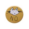 Comércio exterior mais vendido formato de gato redondo de desenho animado lata broche ins personalidade letras distintivo acessórios