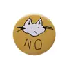 Broche Criativo Redondo de Lata Formato Gato Desenho Animado Ins Estiloso É Engraçado Letra Emblema Acessórios
