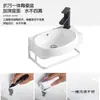 Lavabo de cerámica tamaño pequeño lavabo de esquina para baño lavabo de pared para balcón soporte de acero inoxidable hogar