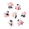 Acessórios de resina DIY dos desenhos animados Pó preto Play Cat Cream Gel Handmade Hairpin Mobile Phone Case Shoe Buckle Acessórios