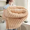 Manta de forro polar a rayas exclusiva de Temu para comercio exterior, manta para aire acondicionado, manta para sofá, manta para coche, manta gruesa de forro polar para dormitorio