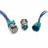 Interruptor de botón metálico de 16/19/22 mm, alta corriente, impermeable, LED, autobloqueo, reinicio automático, anillo de potencia estándar