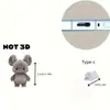 2D Novo Urso Pardo Pequeno de Acrílico Popular Transfronteiriço Pingente Tipo-C para Protetor de Poeira de Celular