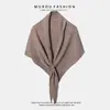 Xale Tricotado de Lã Feminino Outono Inverno Espessado Quente Cachecol Triângulo Proteção de Pescoço Snood Uso Duplo Roupa Exterior Atacado Transfronteiriço