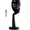 Silencio moderno simple es el mal de oro no hables adornos de obra de arte de resina escultura decoraciones de oficina sala de estar
