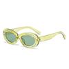 Gafas de sol de moda 2024 con montura ovalada y incrustaciones de diamantes, estilo hip-hop europeo y americano, para hombres y mujeres.