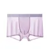 Roupa Íntima de Seda de Gelo Grau 10A Antibacteriana 120S Roupa Íntima Masculina Sem Costura Rede de Secagem Rápida Respirável Ultra Fina Boxer Jacquard