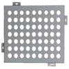 Muro cortina de chapa de aluminio perforado, placa de aluminio perforada, pared exterior, panel de pared de aluminio fluorocarbonado con veta de madera, panel decorativo para dintel de puerta